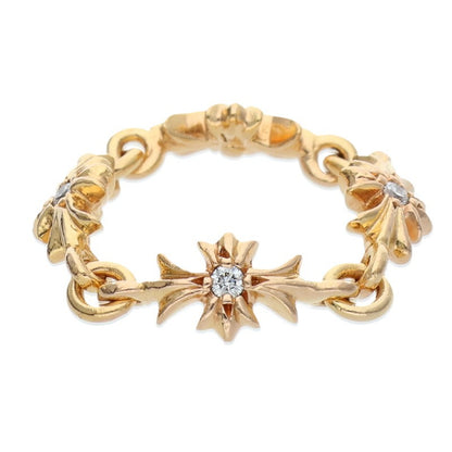 Chrome Hearts 22K Tiny E CH Plus Diamond Gold Size ONE SIZE
