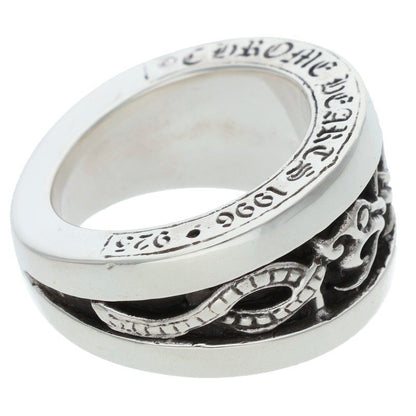 Chrome Hearts Narrow V Band Celtic Silver Ring Size ONE SIZE