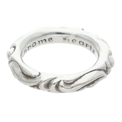 Chrome Hearts SCRL BAND Ring Silver Size JP 15 (Silver 9.05g)