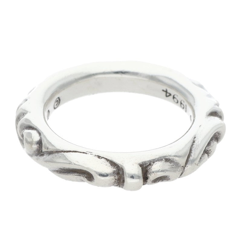 Chrome Hearts SCRL BAND Ring Silver Size JP 15 (Silver 9.05g)