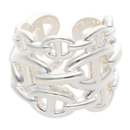 HERMES Chaine d'Ancre Enchainee GM Silver Ring Size ONE SIZE
