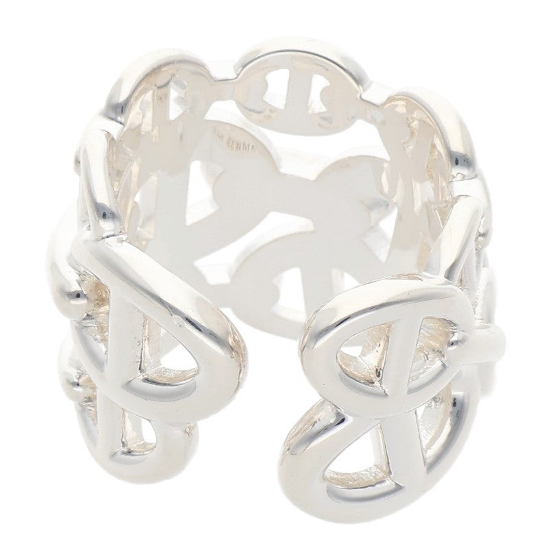 HERMES Chaine d'Ancre Enchainee GM Silver Ring Size ONE SIZE