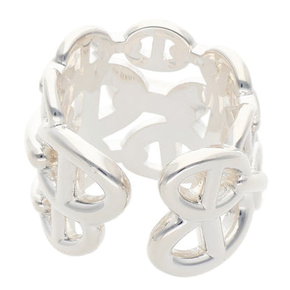 HERMES Chaine d'Ancre Enchainee GM Silver Ring Size ONE SIZE