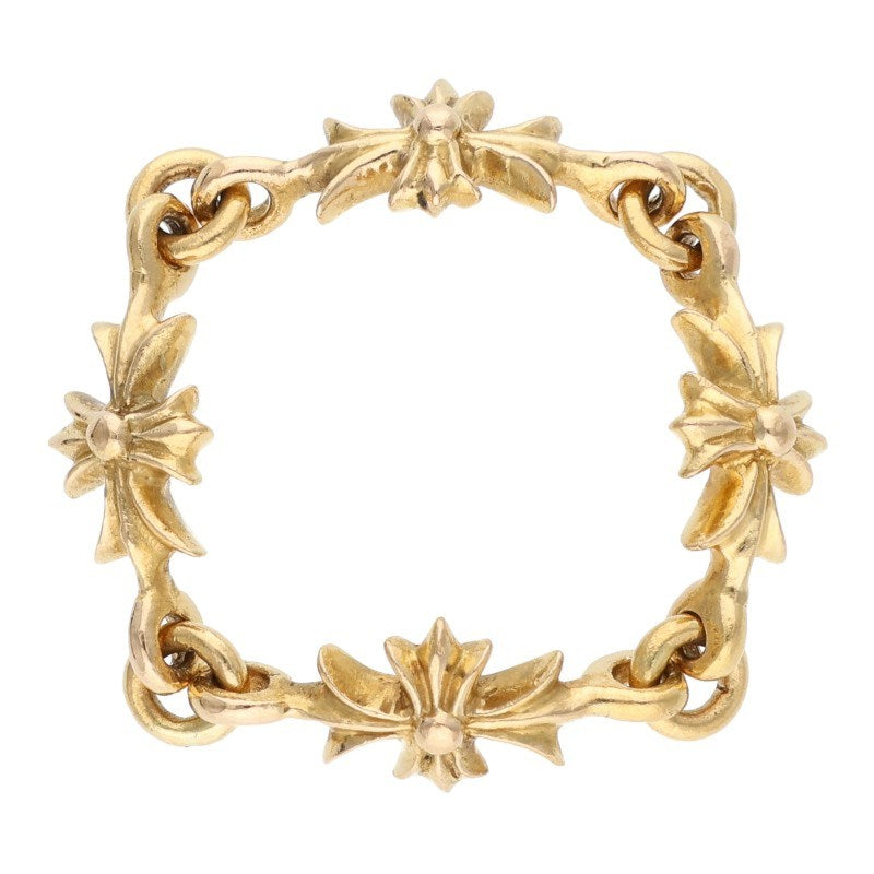 Chrome Hearts 22K Tiny E CH Plus Gold Ring Size US 7