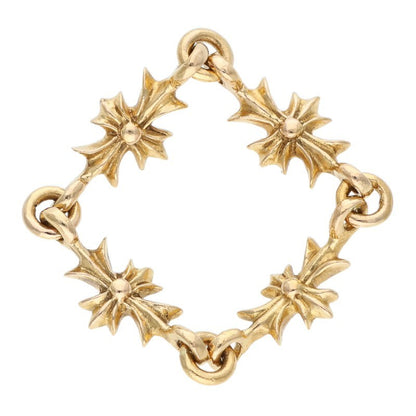 Chrome Hearts 22K Tiny E CH Plus Gold Ring Size US 7