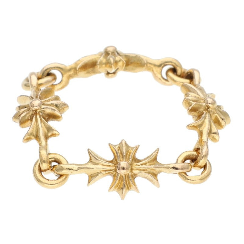 Chrome Hearts 22K Tiny E CH Plus Gold Ring Size US 7