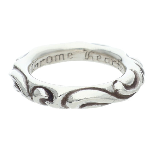 Chrome Hearts SCRL BAND Ring Silver (Silver 10.46g)