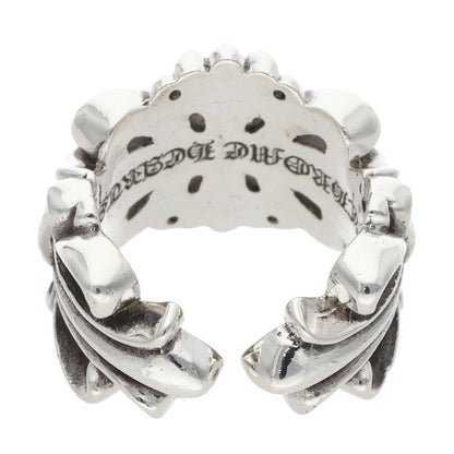 Chrome Hearts DBL FLRL CRS Silver Ring Size ONE SIZE