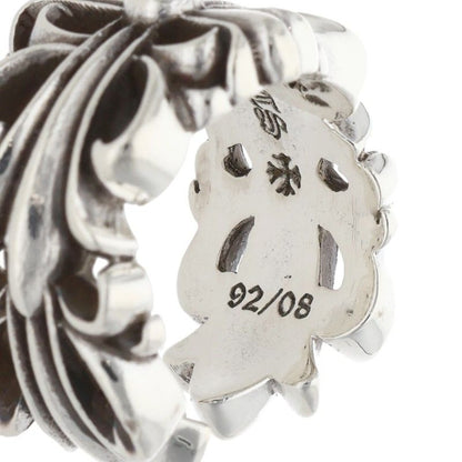 Chrome Hearts DBL FLRL CRS Silver Ring Size ONE SIZE