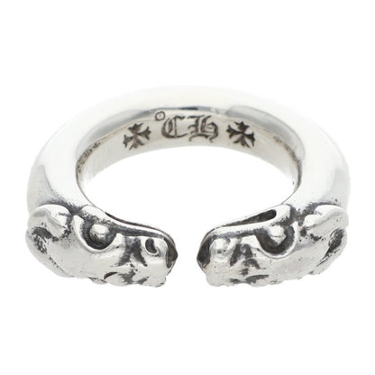 Chrome Hearts DOUBLE DOG RING Silver Ring Size US 4