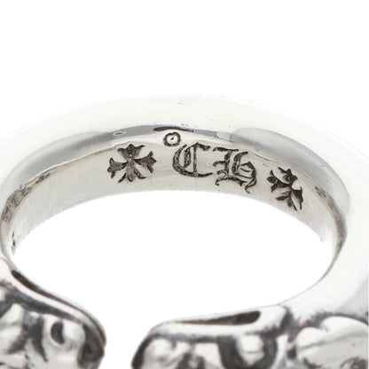 Chrome Hearts DOUBLE DOG RING Silver Ring Size US 4