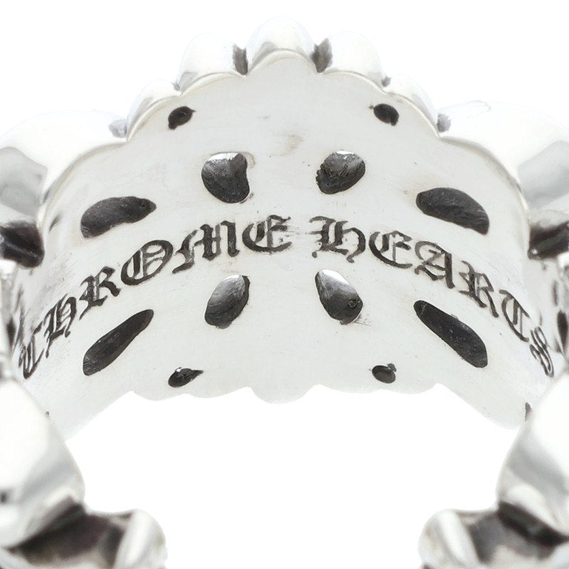 Chrome Hearts DBL FLRL CRS 925 Silver Ring Size ONE SIZE