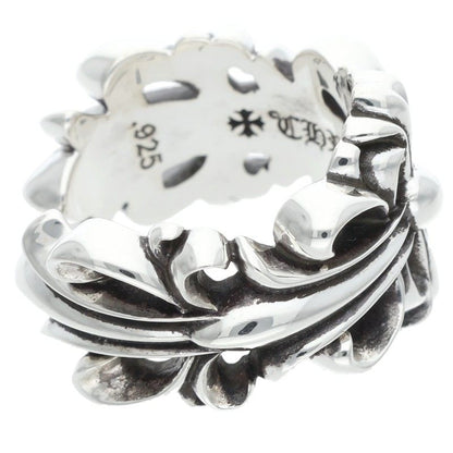 Chrome Hearts DBL FLRL CRS 925 Silver Ring Size ONE SIZE