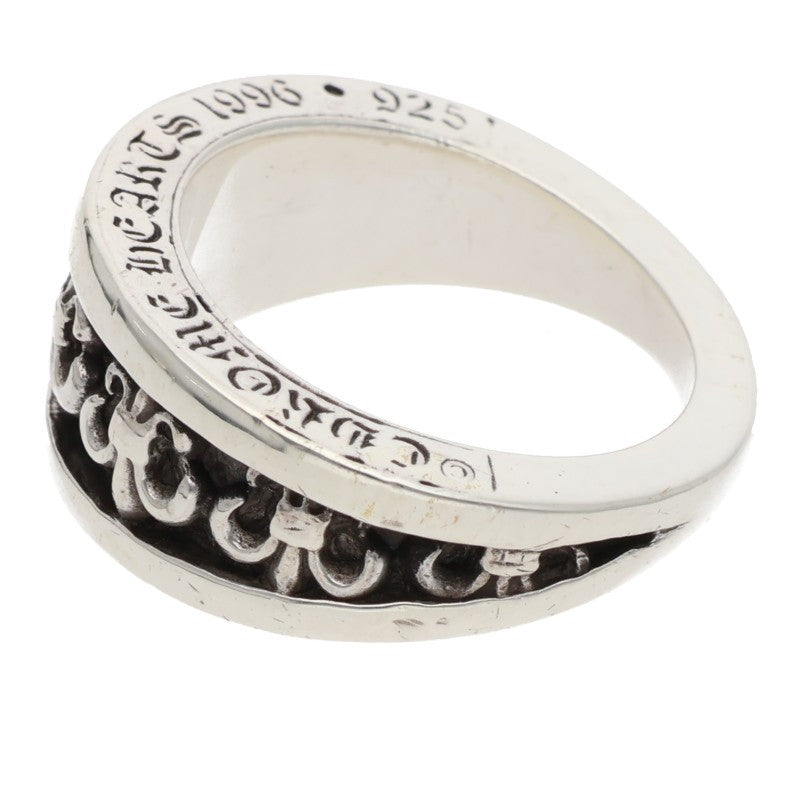 Chrome Hearts NARROW V BS Fleur Silver Ring Size ONE SIZE