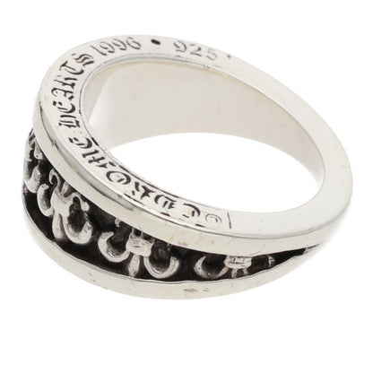 Chrome Hearts NARROW V BS Fleur Silver Ring Size ONE SIZE