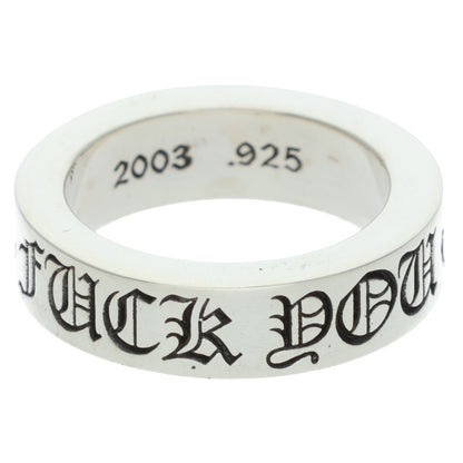 Chrome Hearts 6mm SPACER FUCKYOU Silver Ring Size US 6.5