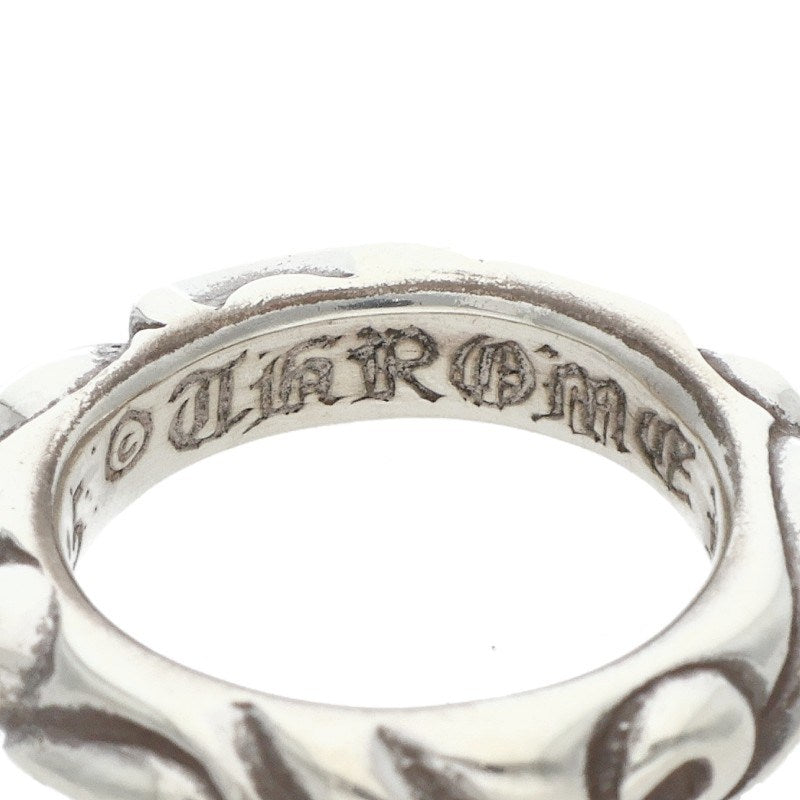 Chrome Hearts SCRL BAND Ring Silver Size JP 3 (Silver 4.82g)