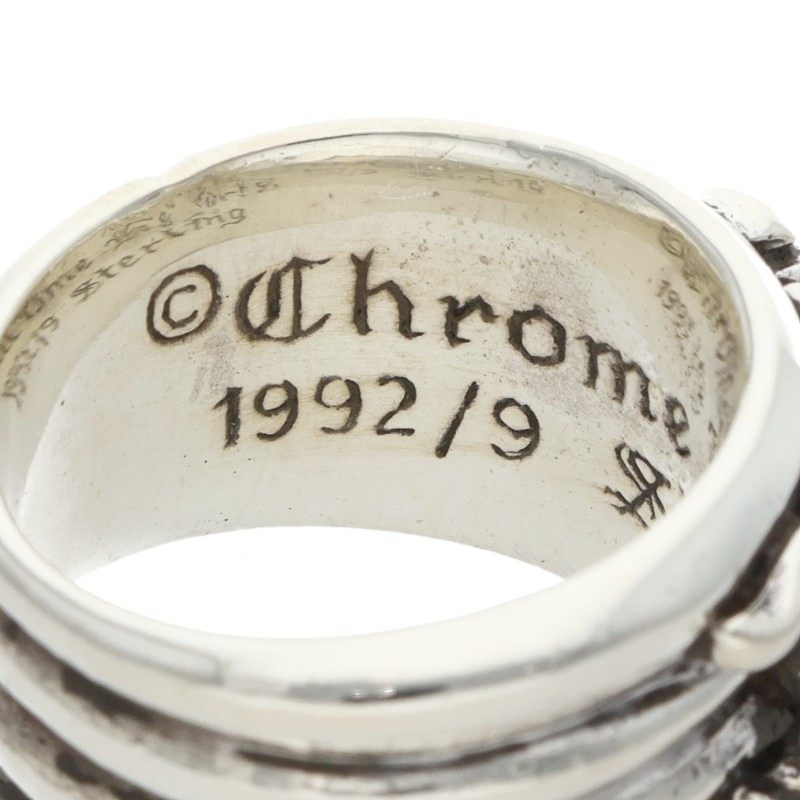 Chrome Hearts DAGGER PAVE Diamond Silver Ring Size US 8