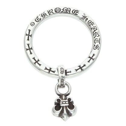 Chrome Hearts NTFL wBS Fleur Motif Silver Ring Size US 6
