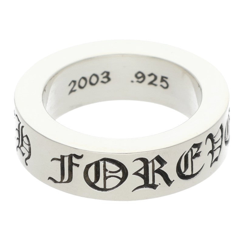 Chrome Hearts 6mm SPACER FOREVER Silver Ring Size US 5