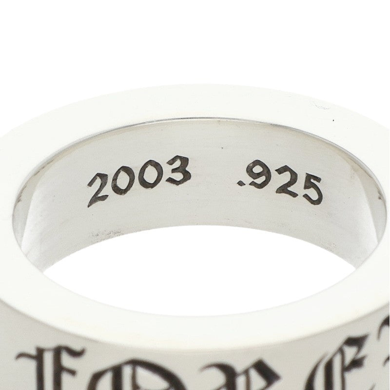 Chrome Hearts 6mm SPACER FOREVER Silver Ring Size US 5
