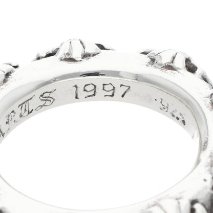 Chrome Hearts CROSS BAND Silver Ring Size US 7.5