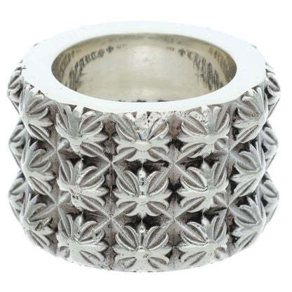 Chrome Hearts Pete Punk Triple Row Silver Ring Size US 7.5