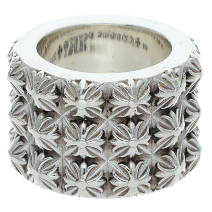 Chrome Hearts Pete Punk Triple Row Silver Ring Size US 7.5