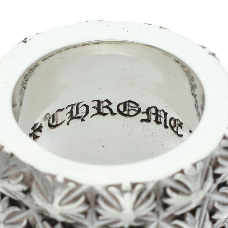 Chrome Hearts Pete Punk Triple Row Silver Ring Size US 7.5