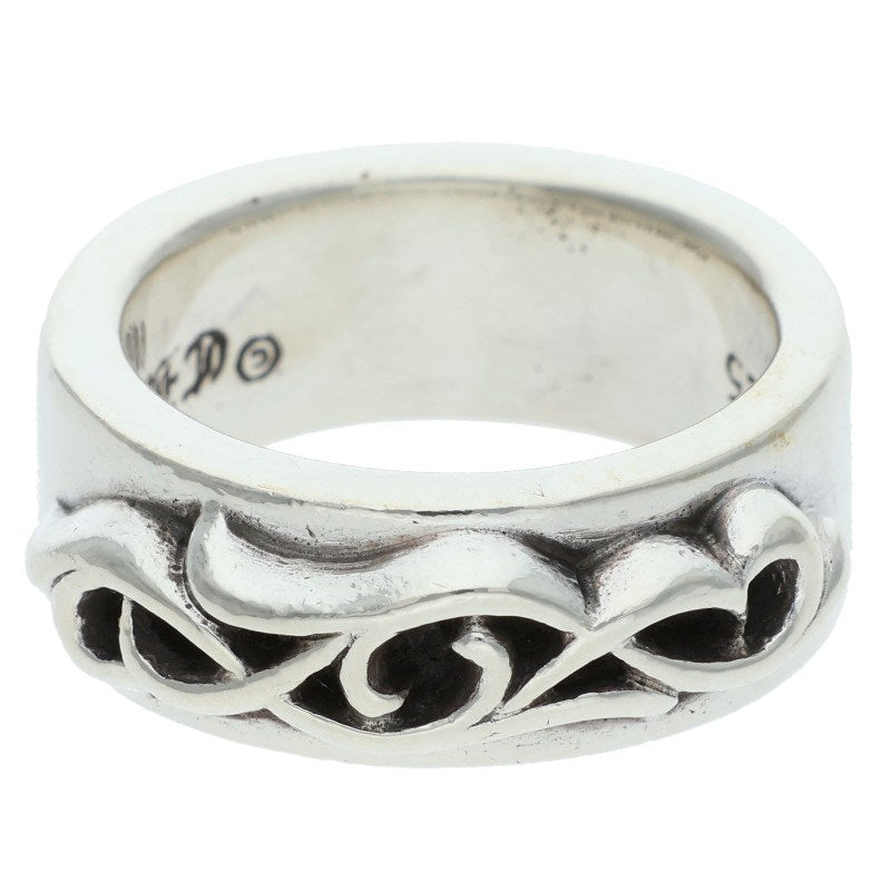 Chrome Hearts DBL Narrow Vine Band Silver Ring Size US 7