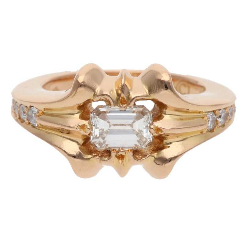 Chrome Hearts 22K Pave Baguette Diamond Ring Size US 8