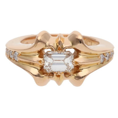 Chrome Hearts 22K Pave Baguette Diamond Ring Size US 8