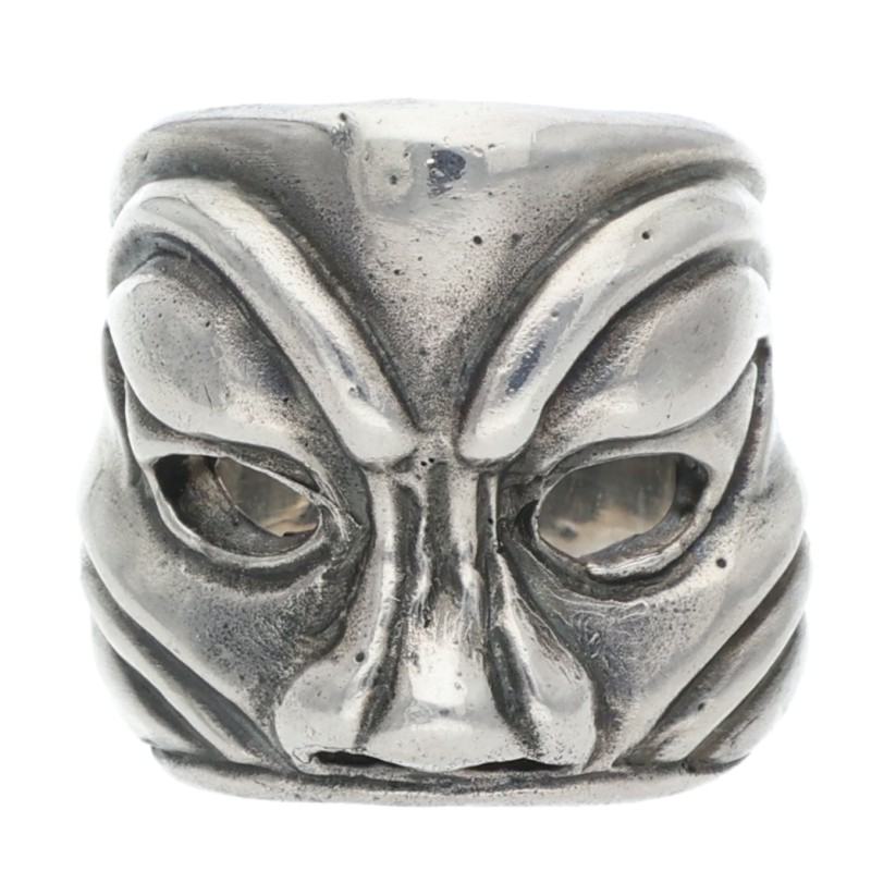 GABOR Holding R-18 Mask Kabuki Silver Ring Size ONE SIZE