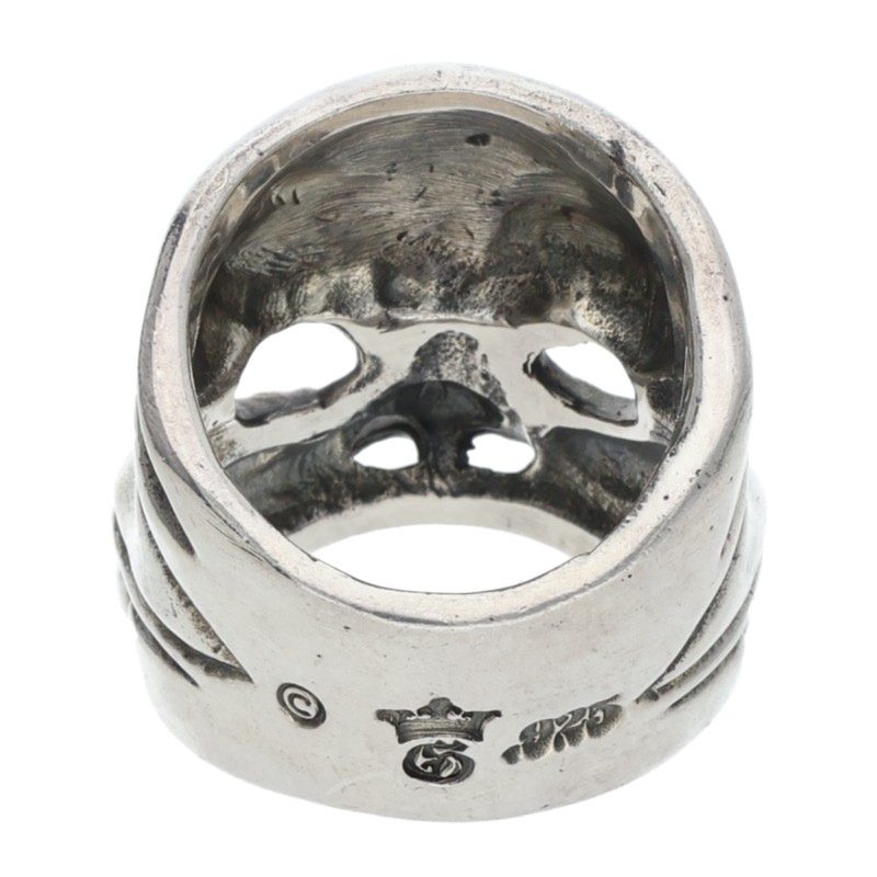 GABOR Holding R-18 Mask Kabuki Silver Ring Size ONE SIZE