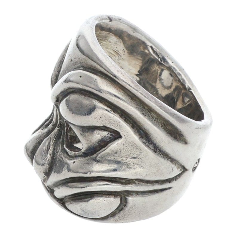GABOR Holding R-18 Mask Kabuki Silver Ring Size ONE SIZE