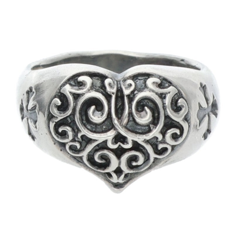 GABOR Holding R-7H Half Heart Silver Ring Size ONE SIZE