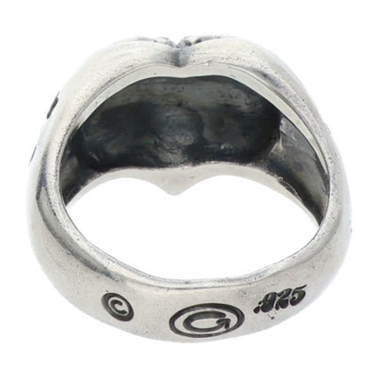 GABOR Holding R-7H Half Heart Silver Ring Size ONE SIZE