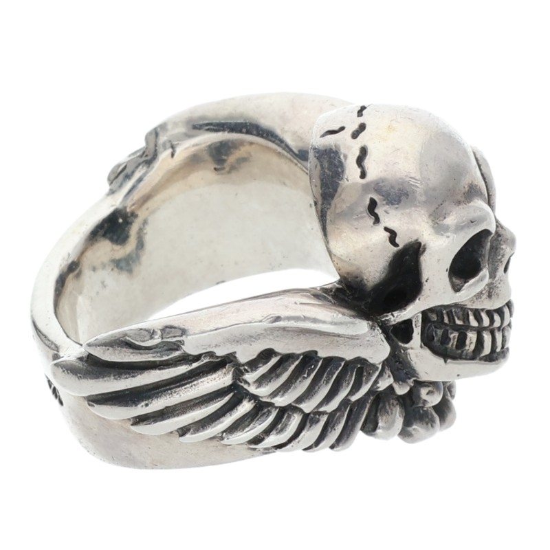 GABOR Holding R-42 Wing Skull Silver Ring Size ONE SIZE