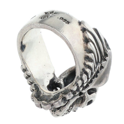 GABOR Holding R-42 Wing Skull Silver Ring Size ONE SIZE