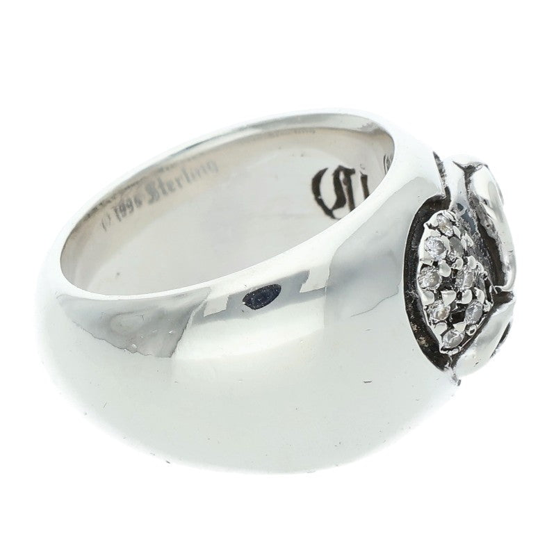 Chrome Hearts Heart In Band Pave Diamond Ring Size ONE SIZE