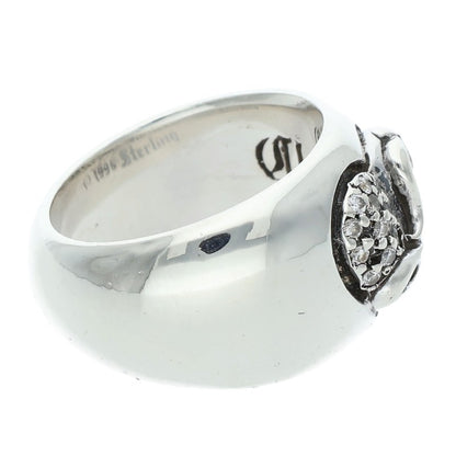Chrome Hearts Heart In Band Pave Diamond Ring Size ONE SIZE