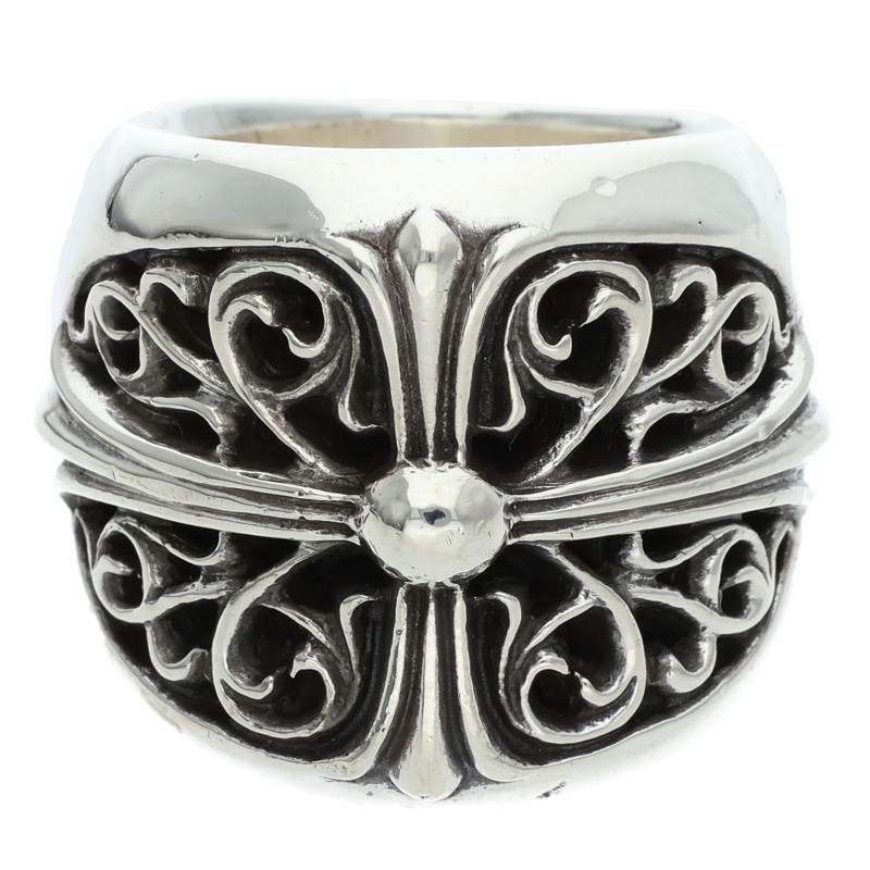 Chrome Hearts Classic Oval Cross Silver Ring Size ONE SIZE