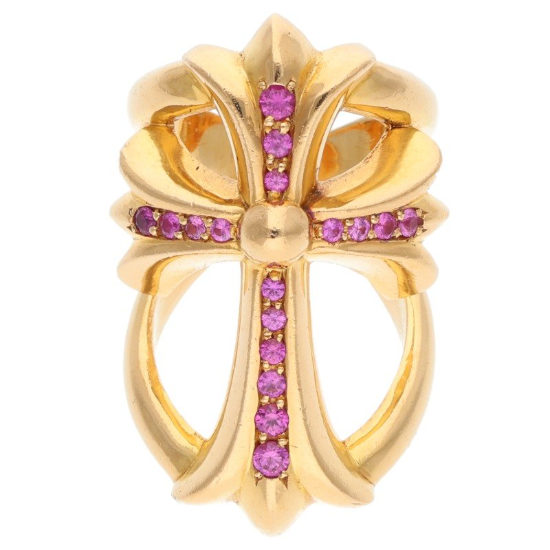 Chrome Hearts 22K Infinity Cross Pave Sapphire Size ONE SIZE