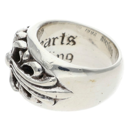Chrome Hearts FLRL CRS Floral Cross Ring Silver Size JP 10