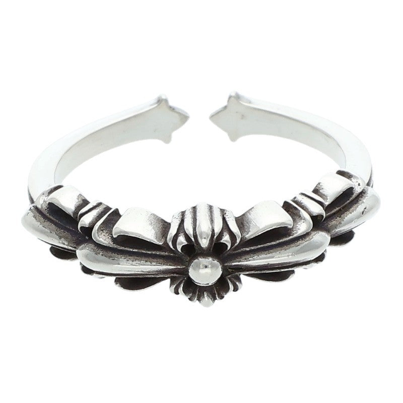 Chrome Hearts BABY CLSC Double Floral 925 Ring Size ONE SIZE
