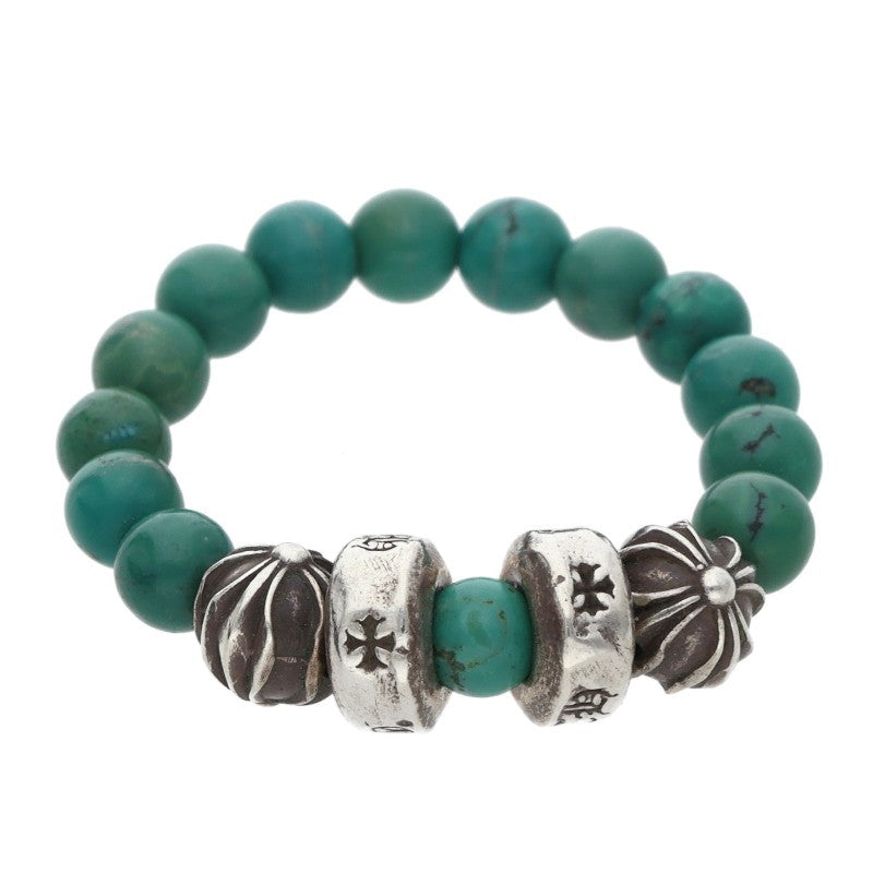 Chrome Hearts BEAD RING Blue Silver Elastic Size ONE SIZE