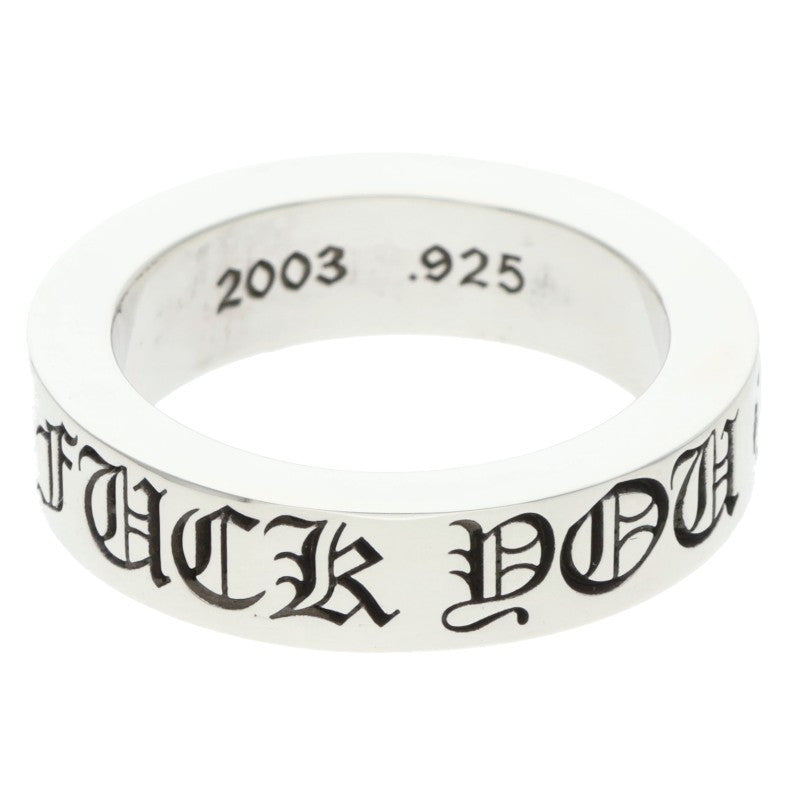 Chrome Hearts 6mm Spacer FUCKYOU Silver Ring Size ONE SIZE