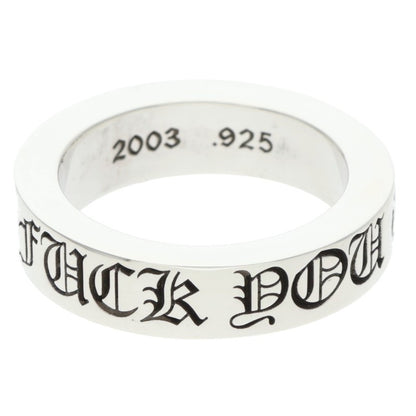 Chrome Hearts 6mm Spacer FUCKYOU Silver Ring Size ONE SIZE