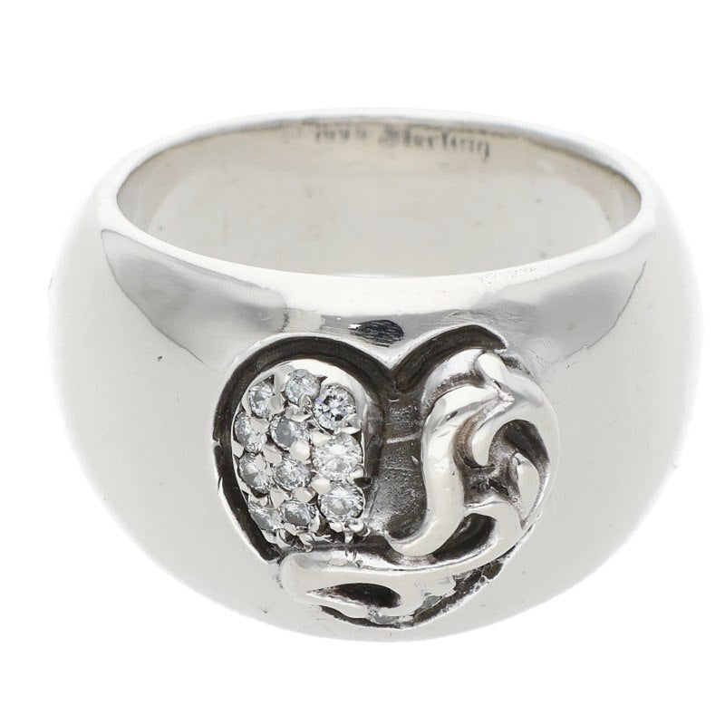 Chrome Hearts HEART IN BAND PAVE Diamond Ring Size ONE SIZE