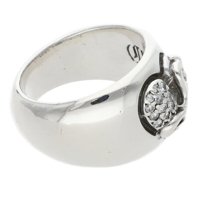 Chrome Hearts HEART IN BAND PAVE Diamond Ring Size ONE SIZE